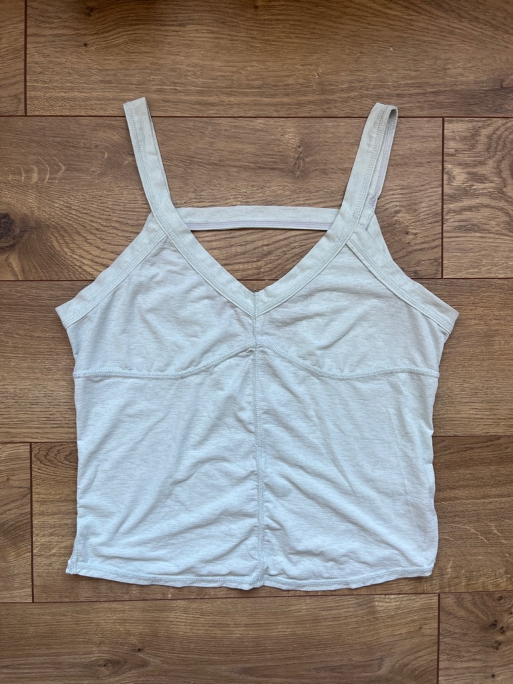 FP Movement 🩵🤍 Light Blue Open Back V-Neck Tank Top - Size XS